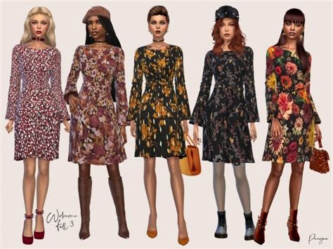 Welcome Fall 3 Dress By Paogae At Tsr Sims 4 Updates