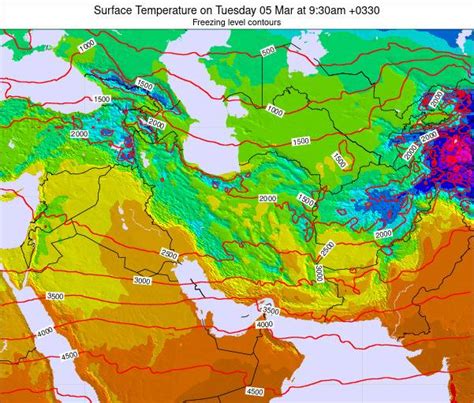 Iran Surface Temperature On Sunday 08 Aug At 1030am Irdt