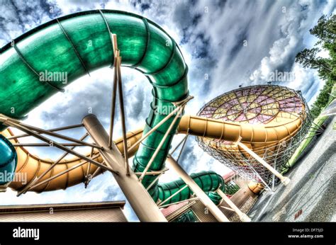 Howlin Tornado Water Slide at Great Wolf Lodge Stock Photo - Alamy
