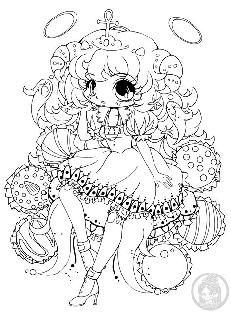 Truffle Girl Hazukia Chibi Lineart By Yampuff Yampuffs Stuff