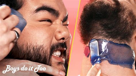 Men Try Beard Waxing For The First Time No More Shaving Youtube
