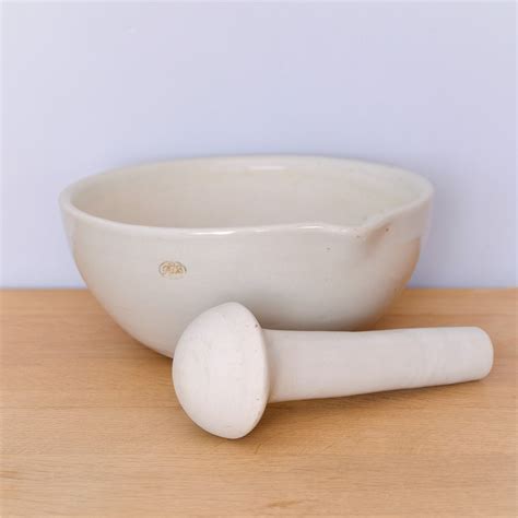 Xxl Porcelain Pestle And Mortar Apothecary Pharmaceutical Etsy