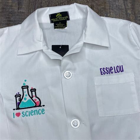 Kids Custom Lab Coat Embroidered Personalized Kids Lab Etsy