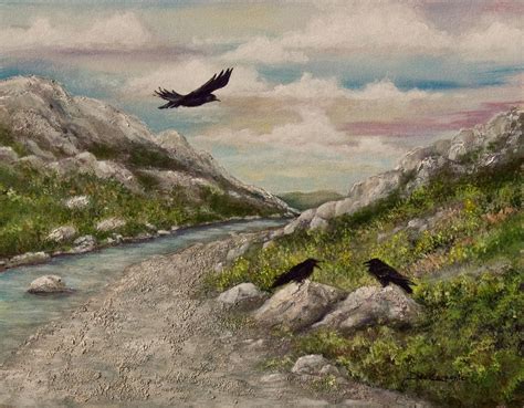 Ravens At Savage River Painting By Dee Carpenter Fine Art America