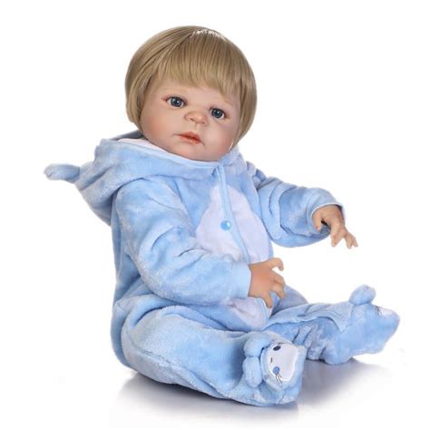 Baby Reborn Dolls Realistic Full Silicone Baby Boy Doll In Cute Soft Plush Clothes Alive Baby