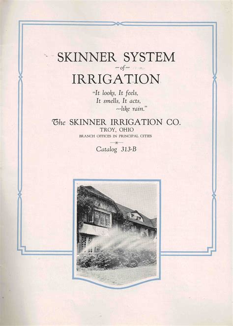 Skinner System Of Irrigation Catalogue 313 B High Ridge Books Inc