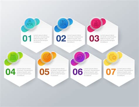 Infographic With 7 Options Vector Free Download