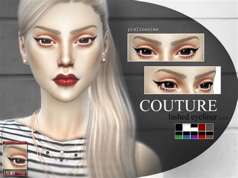 Couture Lashed Eyeliner N22 By Pralinesims Sims 4 Eyes