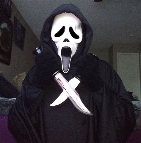 Ghostface Scream Costume Funny Horror Halloween Outfit