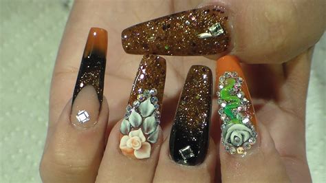 Las uñas acrílicas lucen atractivas en casi todas las personas. Uñas Acrilicas: Hermoso Diseño con Rosa en 3D - Natos Nails - Acrylic Nails - YouTube