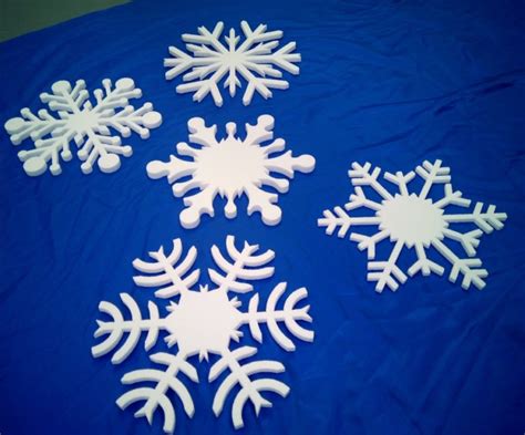 Large Snowflakes Polystyrene Snowflakes Christmas Decorations