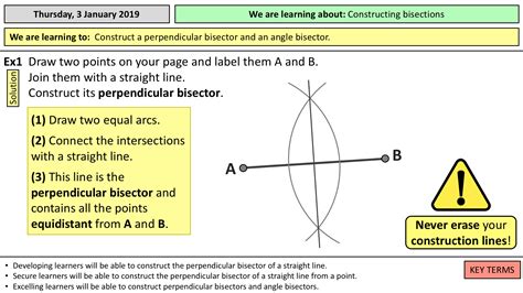 Constructing Perpendicular And Angle Bisectors Teaching Resources