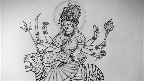 How to draw Durga maa full body step by step easy tutorial 2020 म