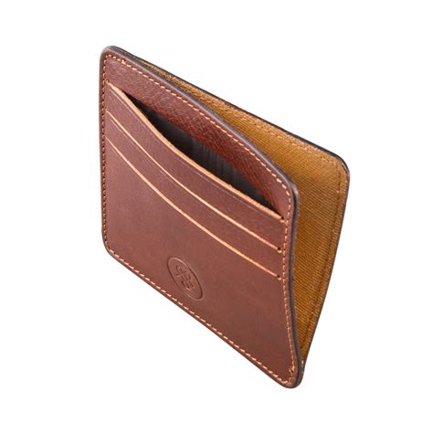 Men's brown lsu tigers vault slim card case reg. Leather Credit Card Holder for Men | 25-Year Warranty | Maxwell-Scott®