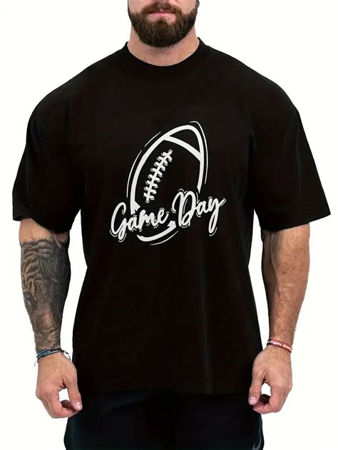 Plus Size Mens Rugby Graphic Print T Shirt Summer Cool Temu Ireland