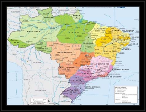 Mapa Político Administrativo Brasil Mapa Oficial Ibge R624