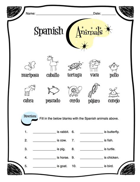 Spanish Party Items Worksheet Packet Made By Teachers