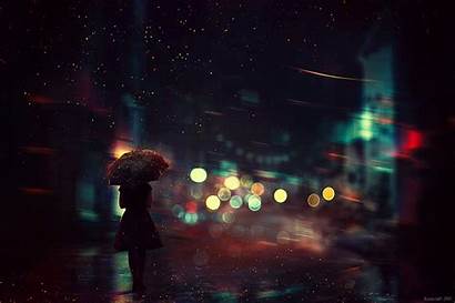 Night Magical Moody Baxiaart Cityscape Deviantart Background