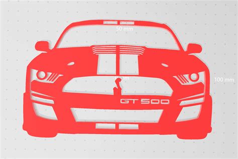 Stl File Mustang Shelby Gt500・3d Printing Design To Download・cults