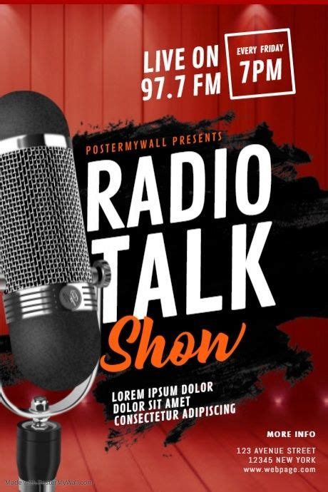 Radio Talk Show Flyer Template Postermywall Radio Design Event