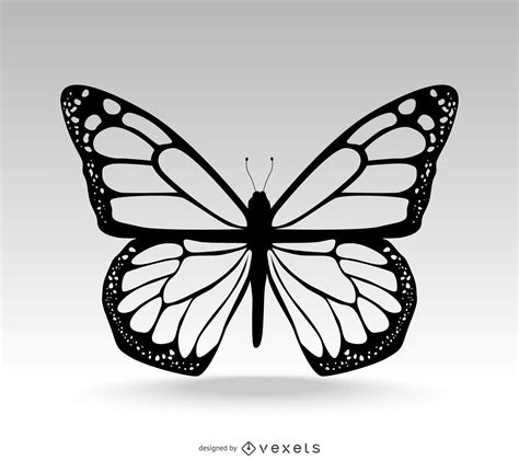 Aislado Ilustración Clásica De La Mariposa Descargar Vector 7bf