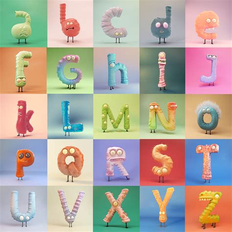 Little Monsters Alphabet On Behance