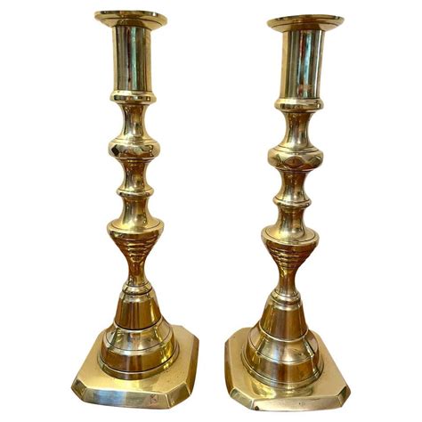 Rosewood And Brass Candlestick For Sale At 1stdibs