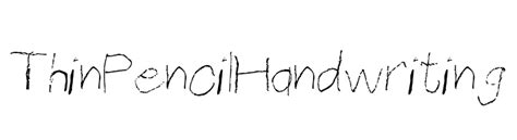 Thin Pencil Handwriting Font