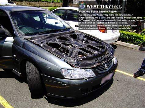 The force that pushes your car forward is equal to the mass of the car multiplied by the acceleration of the car. "These are speed holes. They make the car go faster ...