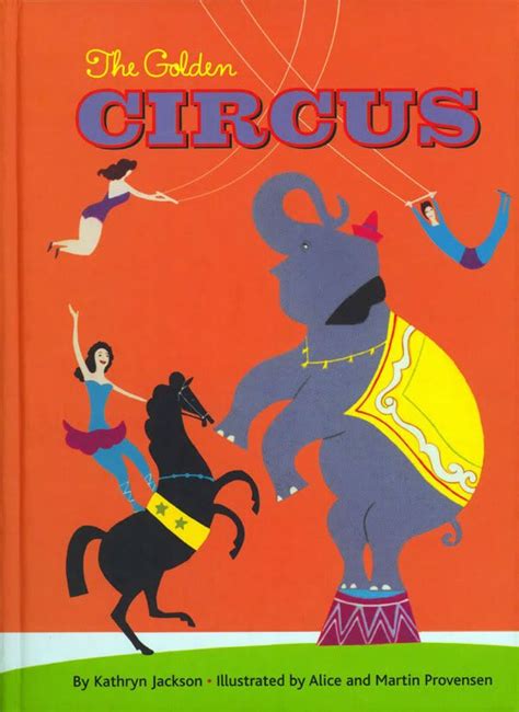 Vintage Book Shelf The Golden Circus Circus Illustration Alice
