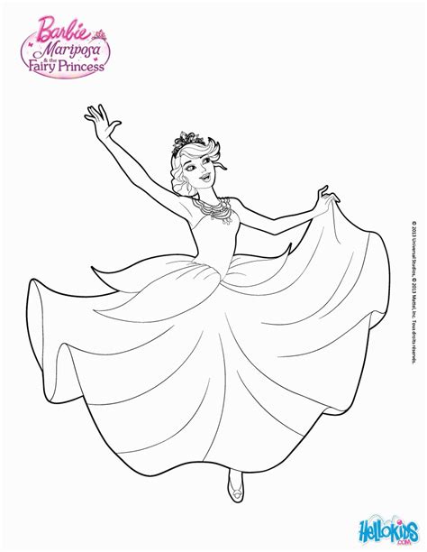 Barbie Fairy Princess Coloring Pages Coloring Home