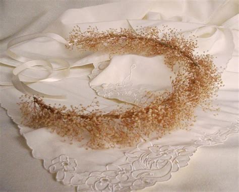 Bridal Floral Crown Wedding Headpiece Dried Flowers Hair Wreath Extra