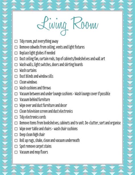 Living Room Spring Clean Checklist C Forever Organised Spring Clean