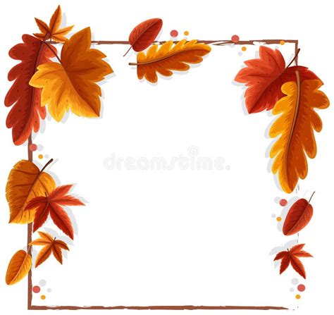 An Autumn Leaves Frame Stock Vector Illustration Of Ornament 122871983
