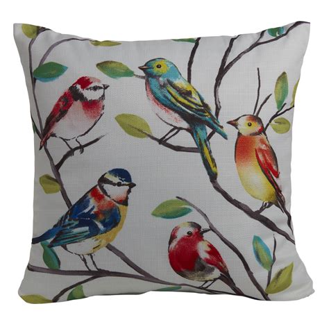 Mainstays Bird Decorative Throw Pillow Multicolored 18 X 18