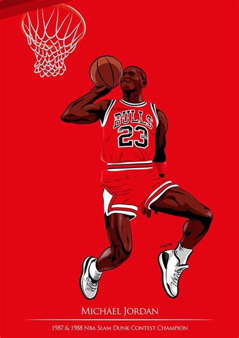 Michael Jordan Dunk Drawing