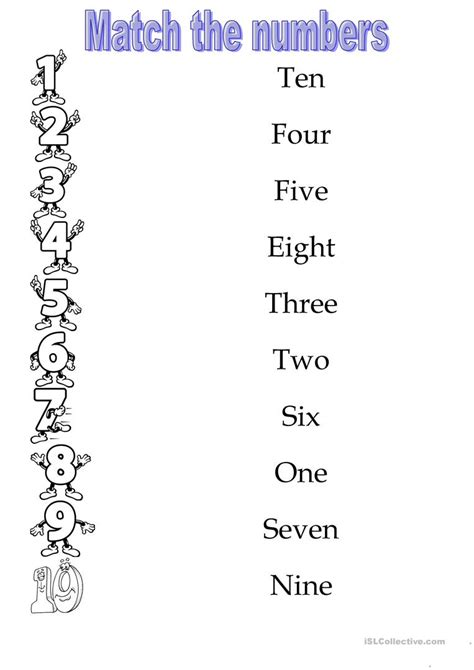 Become familiar with the russian numbers one through ten. Numbers 1-10 - English ESL Worksheets for distance learning and physical classrooms