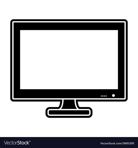 Silhouette Electronic Screen Computer Technology Vector Image