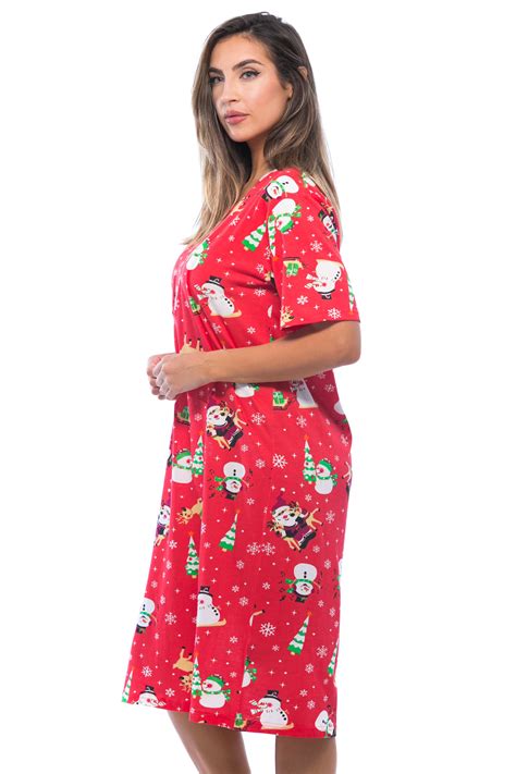 Just Love 4360 10005 S Just Love Short Sleeve Nightgown Sleep Dress For Women Sleepwear Red