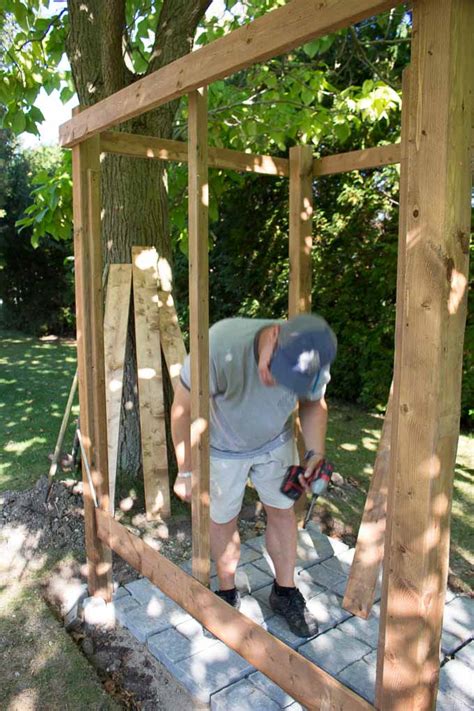 This gorgeous freestanding shower enclosure is made with wood fence boards, creating a place to rinse off most anywhere you choose. DIY Outdoor Shower Enclosure Plans with VIDEO! - Sustain ...