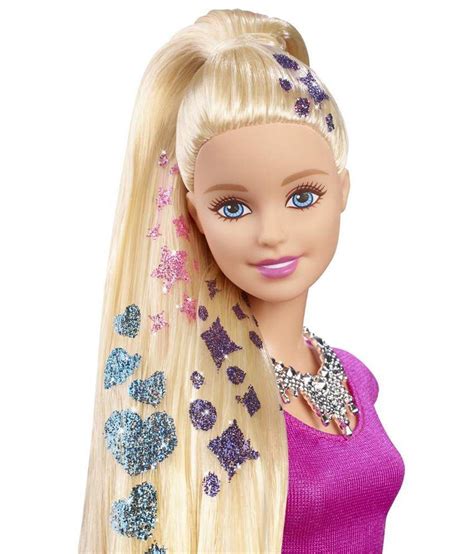 Barbie Imported Multicoloured Plastic Barbie Glitter Hair Doll Buy