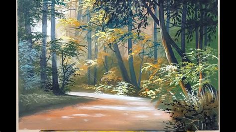 How To Draw Forest Scene Step By Step Very Easy Youtube