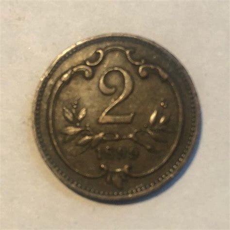 1899 Austria 2 Heller Vintage Austrian Coin Old European Etsy Coins