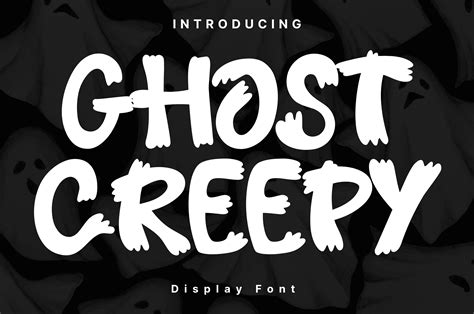 Ghost Creepy Font By Achiart · Creative Fabrica
