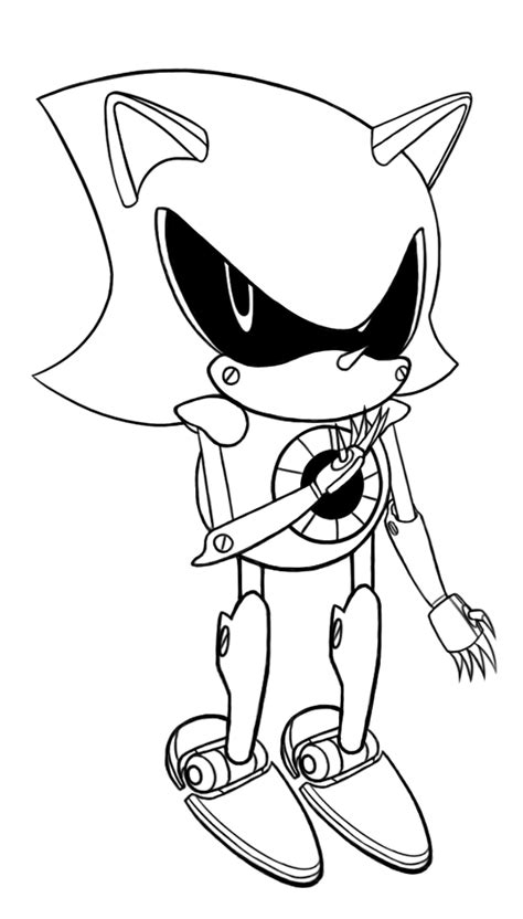 Sonic the hedgehog is a game from japan which using supersonic speed. Metal Sonic lineart by PyroHedgie on DeviantArt