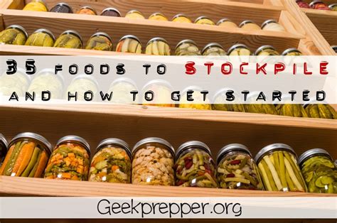 Having a food stockpile is a good idea, regardless of whether you live in the city or out in the sticks but you need to store the right foods, not any old thing. 35 Survival Foods to Stockpile & How to Get Started - Geek ...