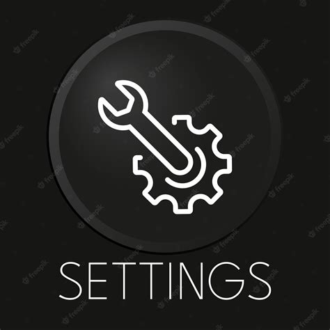 Premium Vector Settings Minimal Vector Line Icon On 3d Button
