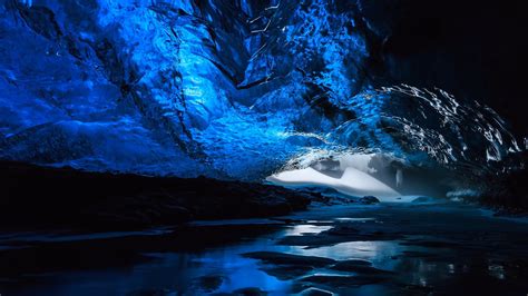 Blue Ice Cave Skaftafell National Park Iceland Wallpaper Backiee