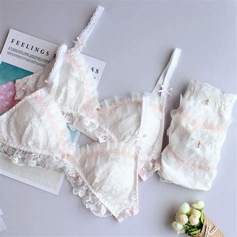 Super Fairy Sexy Ultra Thin Bra And Panty Sets Lace Bra Thong Underwear