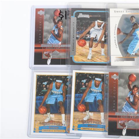 Lebron james carmelo & anthony 2004 rookie review rookie card #92 pgi 10. Lot - Lot of 7 Carmelo Anthony 2003-04 Rookie Cards